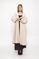 Beige Balloon sleeve oversize unlined coat 20402