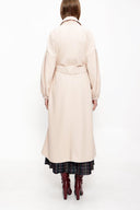 Beige Balloon sleeve oversize unlined coat 20402