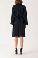 Black Velvet loose fit belted kimono jacket 20405