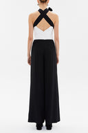 Black Ecru Strapless silk jumpsuit 10014
