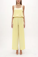 Yellow Elastic waist Strappy Jumpsuit 10050