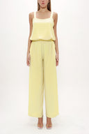 Yellow Elastic waist Strappy Jumpsuit 10050