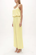 Yellow Elastic waist Strappy Jumpsuit 10050