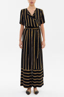 Black Wrap-over jumpsuit 10079
