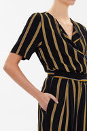 Black Wrap-over jumpsuit 10079