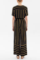 Black Wrap-over jumpsuit 10079