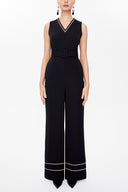 Black Contrast colour jumpsuit 10090
