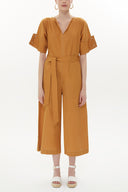Cinnamon Wide cut poplin jumpsuit 10106