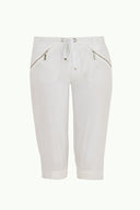 White Wide cut pedal pushers 70039