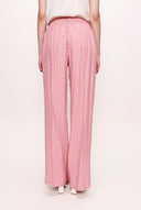 Salmon Elastic waist wide cut trousers 41609