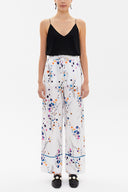 Pink Elastic waist wide cut pants 41344