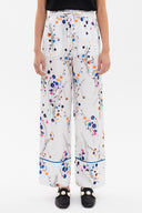 Pink Elastic waist wide cut pants 41344