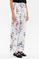 Pink Elastic waist wide cut pants 41344