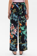 Patterned Elastic waist wide cut pants 41344