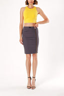 Mink Zip detail slim fit skirt 80235