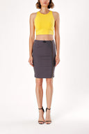 Mink Zip detail slim fit skirt 80235