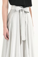 Black Belted godet maxi skirt 80948