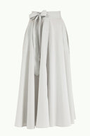 Black Belted godet maxi skirt 80948