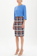 Patterned Zip detail Printed skirt 80976