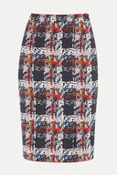 Patterned Zip detail Printed skirt 80976