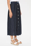 Black Button and Pleated skirt 81052