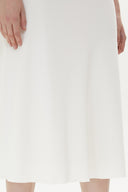 White Elastic waist midi skirt 81150