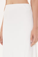 White Elastic waist maxi skirt 81164