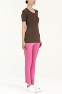 Brown Crystal gems cotton t-shirt 18447