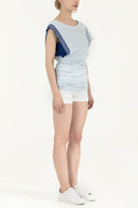 White Gem detail off shoulder blouse18580