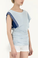 White Gem detail off shoulder blouse18580