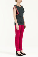 Khaki Gem detail off shoulder blouse18580