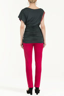 Khaki Gem detail off shoulder blouse18580