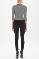 Black Striped knit cardigan 19467