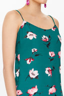 Green Spaghetti straps blouse 19756