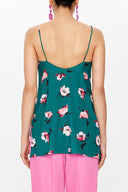 Green Spaghetti straps blouse 19756