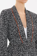 Black White Belted blazer 61119