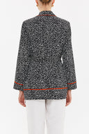 Black White Belted blazer 61119