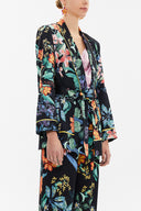 Patterned Belted blazer 61119