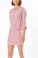 Pink WIDE CUT SILK DRESS 90571