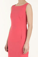 Coral Zipped slim cut mini cotton dress 92019