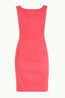 Coral Zipped slim cut mini cotton dress 92019