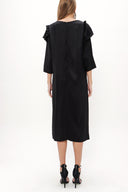 Black Pleated midi dress 92161