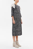 Patterned Pleated midi dress 92161