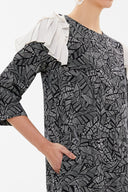 Patterned Pleated midi dress 92161