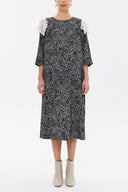 Patterned Pleated midi dress 92161