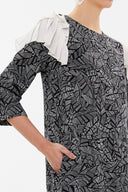 Patterned Pleated midi dress 92161