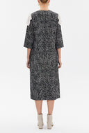 Patterned Pleated midi dress 92161