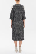 Patterned Pleated midi dress 92161