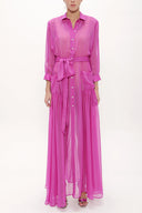 Purple Chiffon wide cut dress 92438