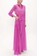 Purple Chiffon wide cut dress 92438